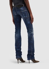 Dsquared2 Low Rise Stretch Denim Straight Jeans