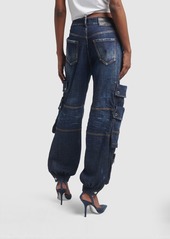 Dsquared2 Low-rise Wide Denim Cargo Jeans