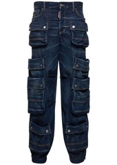 Dsquared2 Low-rise Wide Denim Cargo Jeans