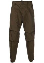 Dsquared2 maple leaf-motif tapered trousers