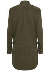 Dsquared2 Military Twill Overdyed Mini Shirt Dress