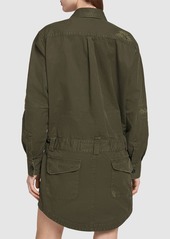 Dsquared2 Military Twill Overdyed Mini Shirt Dress