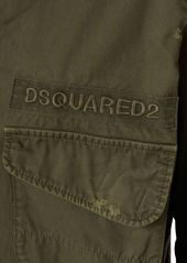 Dsquared2 Military Twill Overdyed Mini Shirt Dress