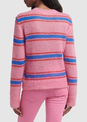 Dsquared2 Mohair Blend Striped Crewneck Sweater