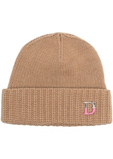 Dsquared2 monogram-plaque knitted beanie