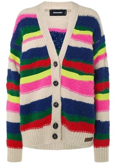 Dsquared2 Multicolor Stripe Knit Cardigan