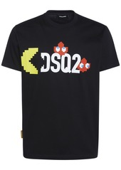 Dsquared2 Pac-man Logo Printed Cotton T-shirt