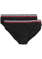 Dsquared2 pack of 2 logo waistband briefs