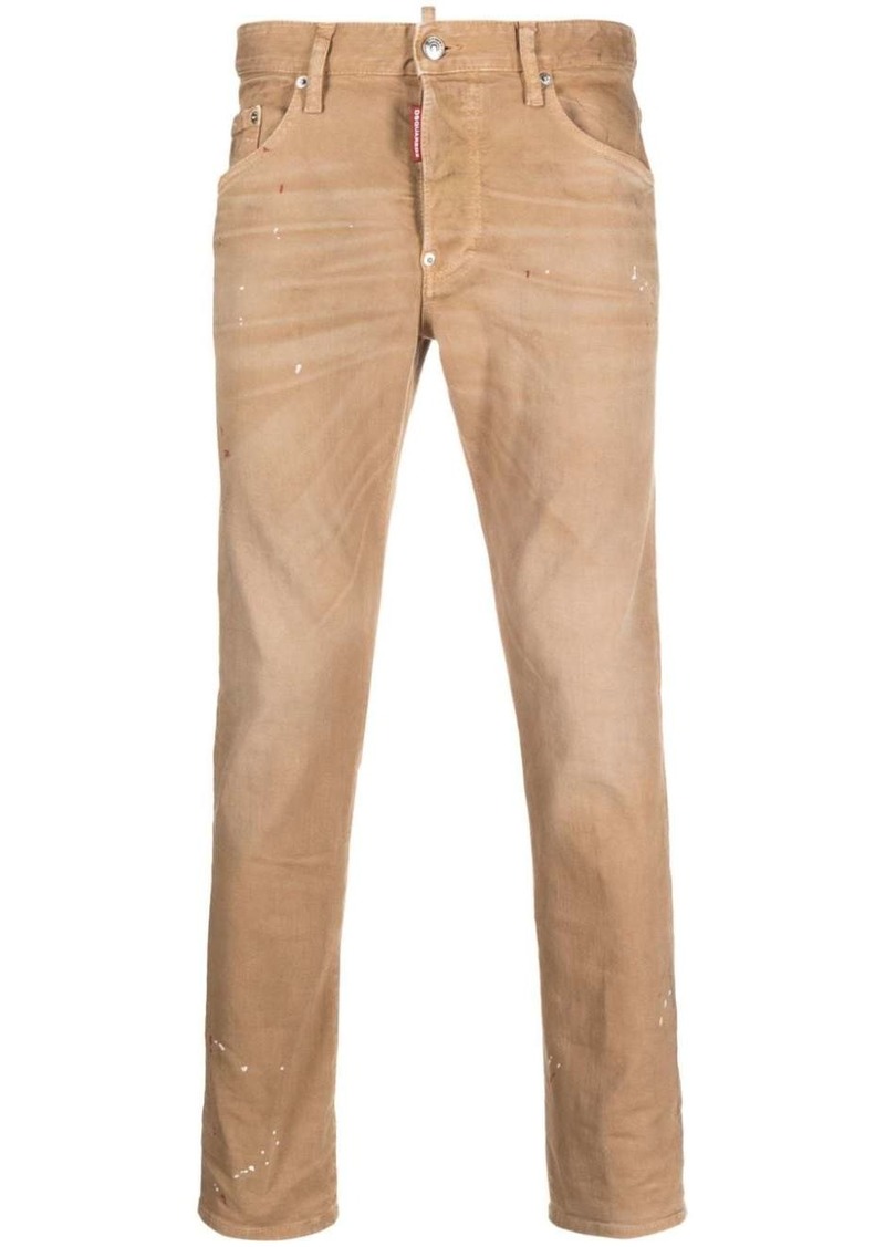 Dsquared2 paint-splatter detailed skinny jeans