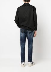 Dsquared2 paint-splatter ripped skinny jeans