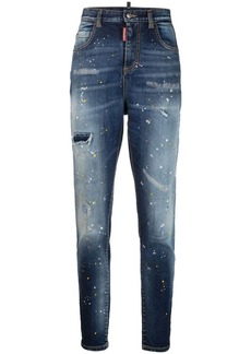 Dsquared2 paint splatter skinny jeans