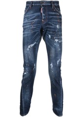Dsquared2 paint-splatter skinny jeans