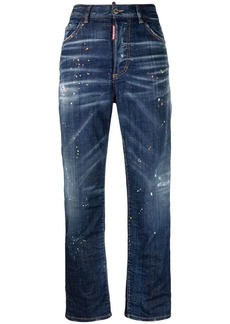 Dsquared2 paint-splatter straight-leg jeans