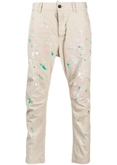 Dsquared2 paint-splattered straight-leg trousers