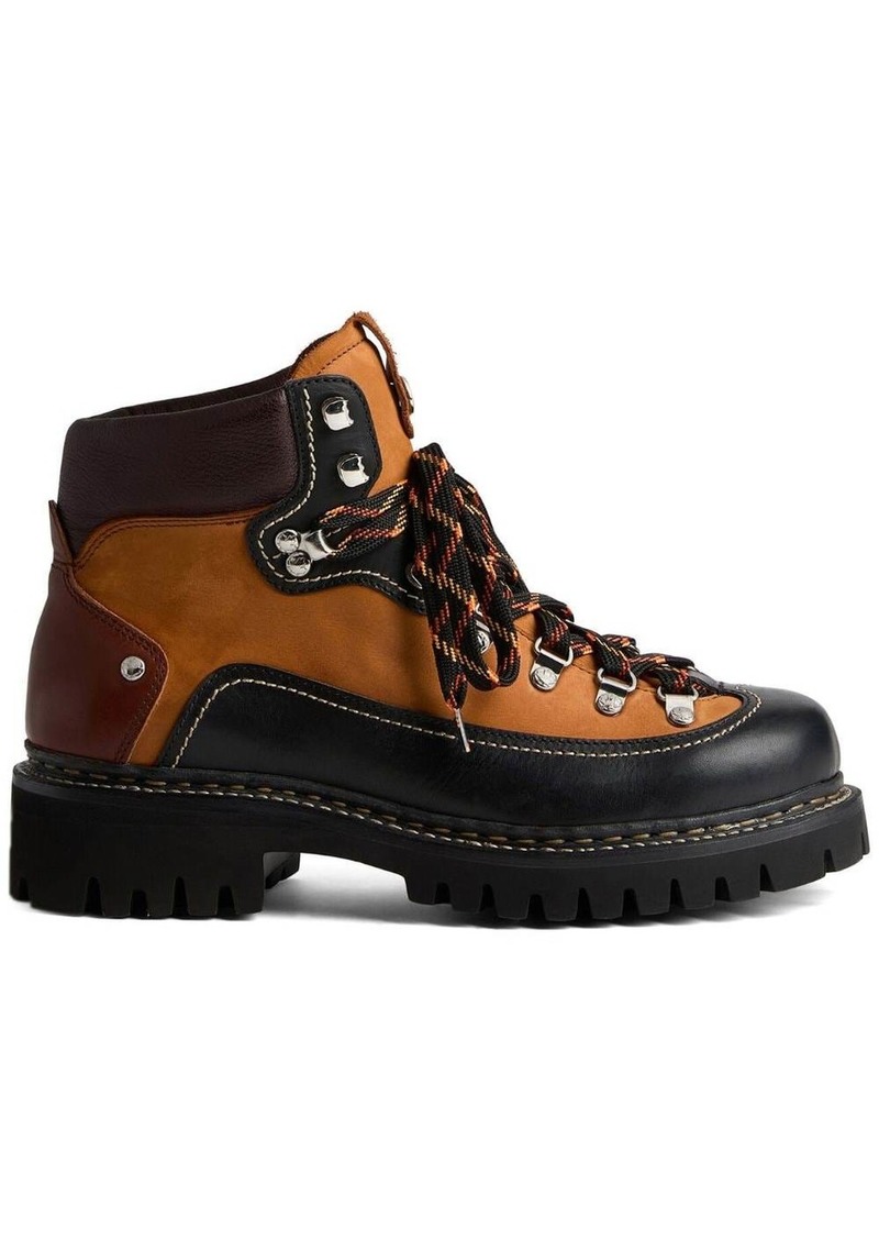 Dsquared2 panelled leather hiking boots