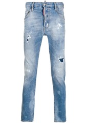 Dsquared2 patch detailed stonewashed jeans