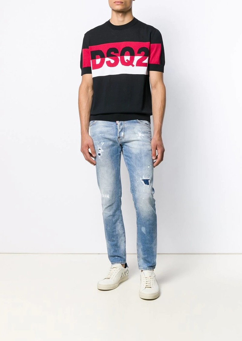 dsquared2 patch jeans