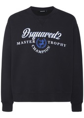 Dsquared2 Printed Cotton Crewneck Sweatshirt