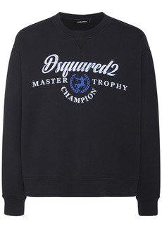 Dsquared2 Printed Cotton Crewneck Sweatshirt