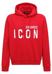 Dsquared2 Printed Icon Logo Cotton Jersey Hoodie