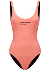 Dsquared2 Printed Lycra One Piece Swimsuit