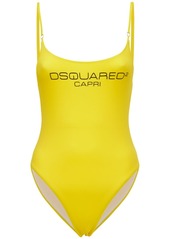 Dsquared2 Printed Lycra One Piece Swimsuit