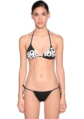 Dsquared2 Printed Lycra Triangle Bikini Top