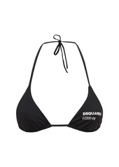 Dsquared2 Printed Lycra Triangle Bikini Top