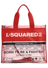 Dsquared2 Printed Pvc & Leather Tote Bag