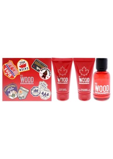 Red Wood by Dsquared2 for Women - 3 Pc Gift Set 1.7oz EDT Spray, 1.7oz Body Lotion, 1.7oz Bath and Shower Gel