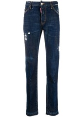 Dsquared2 ripped-detail slim-fit jeans