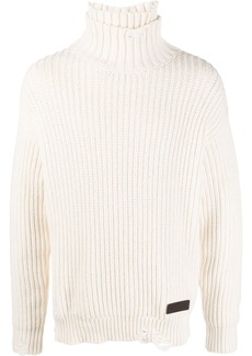 Dsquared2 ripped ribbed jumper