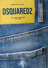 Dsquared2 Roadie Distressed Mid-rise Wide Jeans