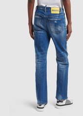Dsquared2 Roadie Distressed Mid-rise Wide Jeans