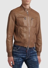 Dsquared2 Rocco Siffredi Leather Zip Jacket