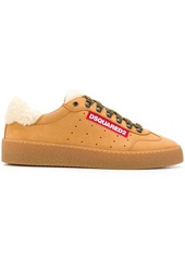 Dsquared2 shearling-trimmed sneakers