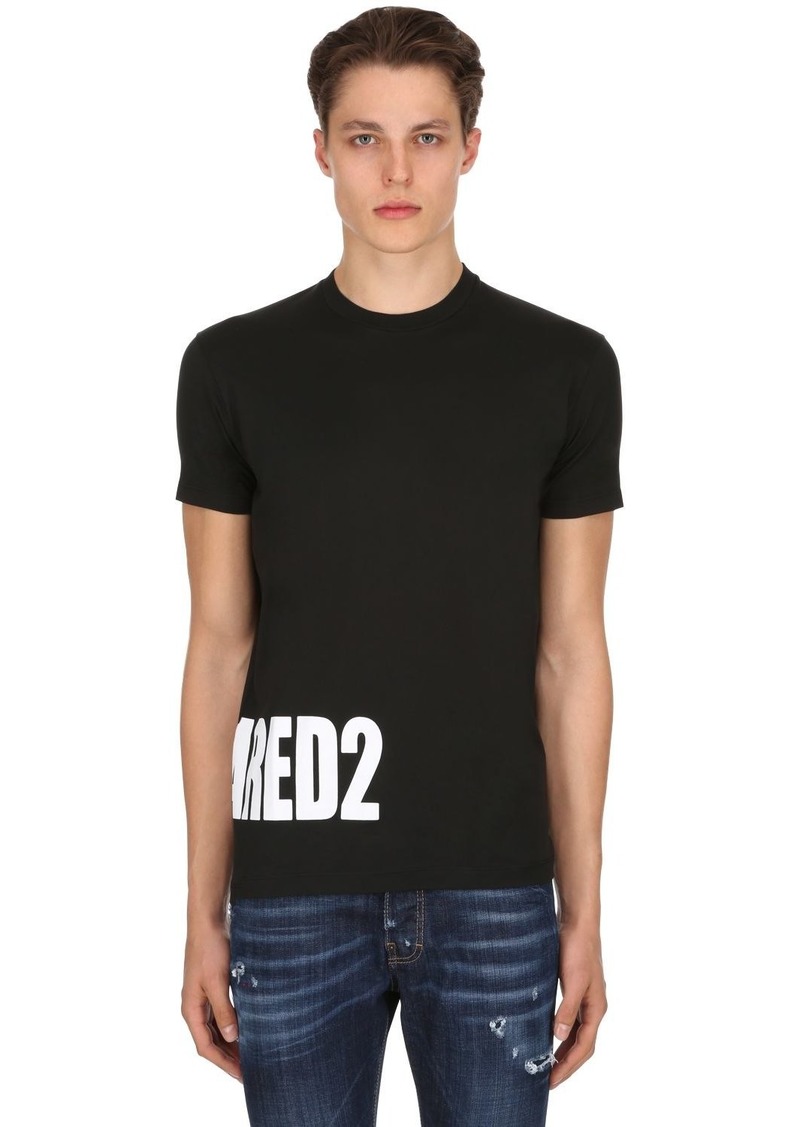Dsquared2 Side Logo Printed Cotton Jersey T-shirt | T Shirts