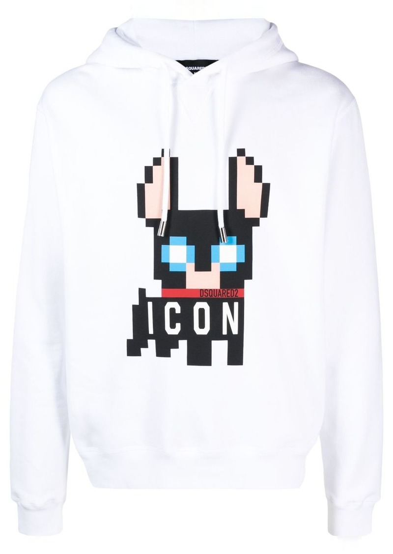 Dsquared2 signature Icon-motif cotton hoodie