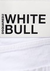 Dsquared2 Skater White Bull Cotton Denim Jeans