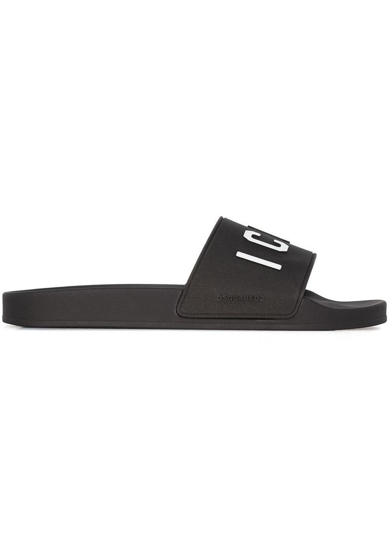 Dsquared2 logo-print flat slides