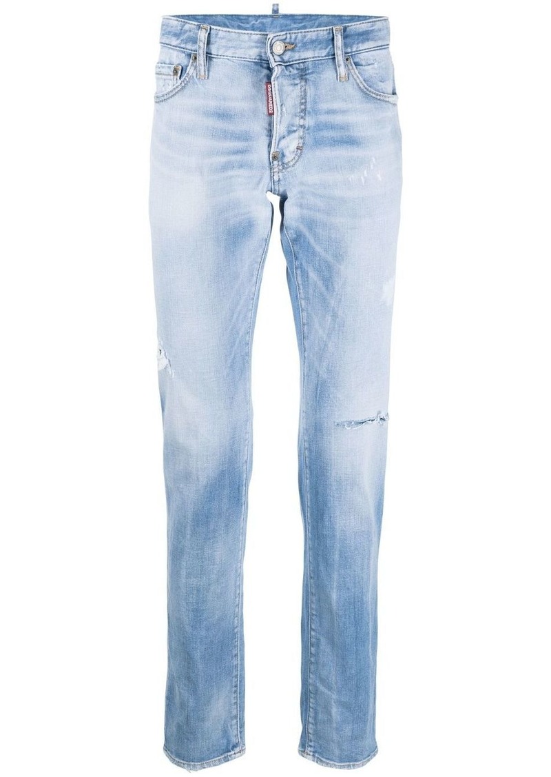 Dsquared2 slim-fit light-wash jeans