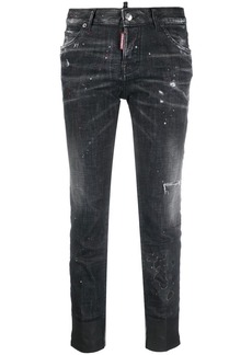 Dsquared2 straight-leg faded denim jeans