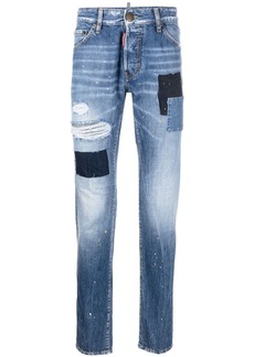Dsquared2 straight-leg patchwork jeans