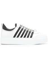 Dsquared2 stripe-panel leather sneakers