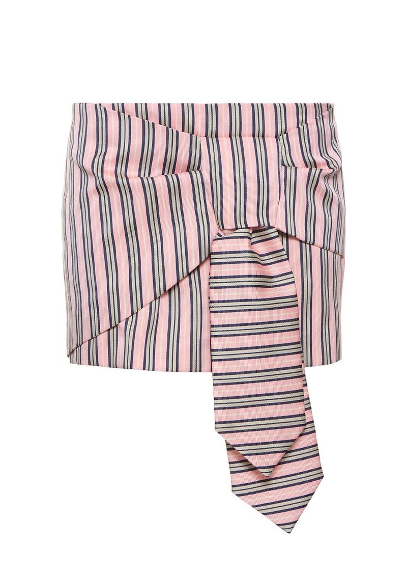 Dsquared2 Striped Jacquard Knotted Mini Skirt