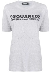 Dsquared2 stud embellished logo printed T-shirt