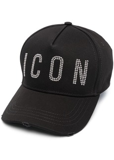 Dsquared2 studded-logo cotton baseball cap