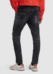 Dsquared2 Tidy Biker Fit Cotton Denim Jeans