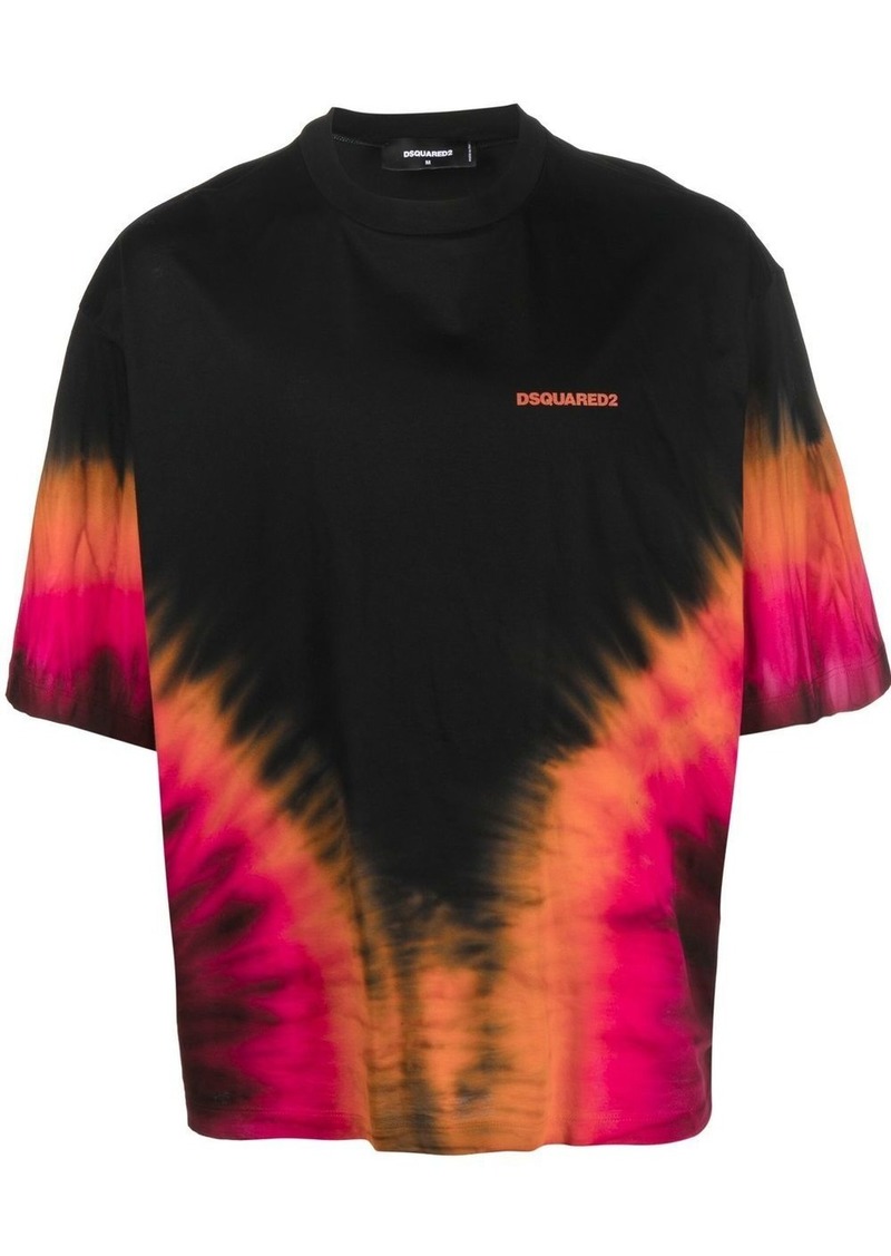 Dsquared2 tie-dye logo-print T-shirt