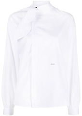 Dsquared2 tied-neck long-sleeve shirt